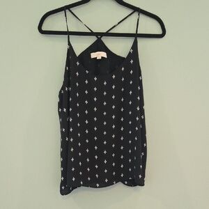 LOFT Camisole Size Medium Black and White Fully Lined